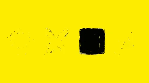 Animated grunge brush stroke gaming symbols Stock Footage 334786785
