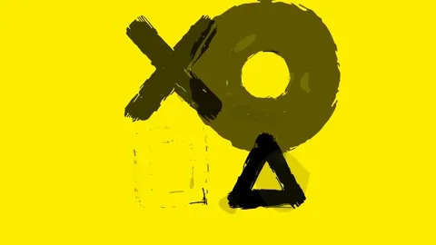 Animated grunge brush stroke gaming symbols Stock Footage 334787112
