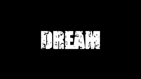Animated Grunge Text Dream Appearing on Black Background with Distressed Stock Footage 338325585