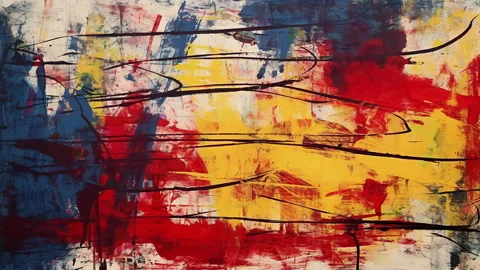 Animated Grunge Texture Overlay Abstract Painting Background Stock Footage 264141174