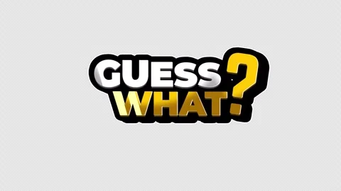 Animated Guess What Text Graphic on Transparent Background | Video Hook Video stock 346452782