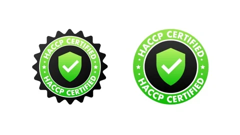 Animated HACCP certification label, ensuring food safety and quality control Stock-Footage 315090033