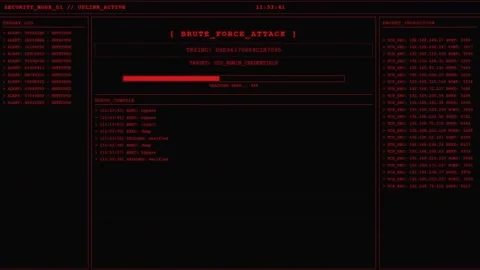Animated Hacking Terminal: Threat Logs and Packet Inspection Analysis Stock Footage 339156994