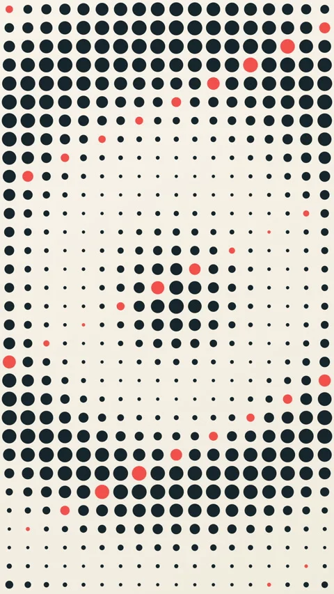 Animated Halftone Dot Waves Vertical Loop Stock Footage 346061209