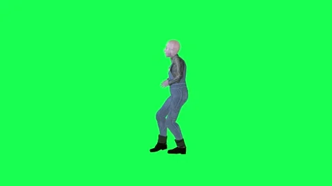 Animated Halloween man dancing salsa isolated left angle green screen 動画素材 252663085