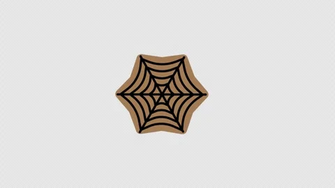 Animated Halloween Spider Web Graphics with Jitter Effect Stock Footage 340863056