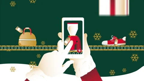 Animated hand is choosing the gift Stock Footage 166798760