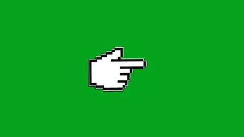 Animated Hand Click Cursor Icon Stock Footage 340463499