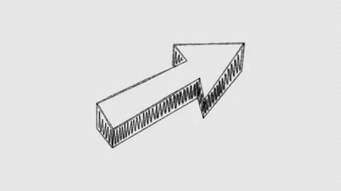 Animated hand-drawn arrow 1 Stock Footage 261192869