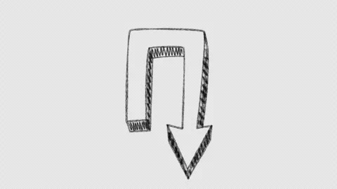 Animated hand-drawn arrow 12 Stock Footage 261194039