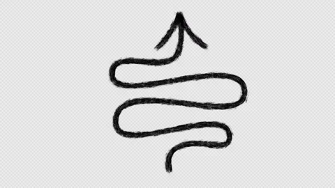 Animated hand-drawn arrow 13 Stock Footage 260943031