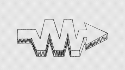 Animated hand-drawn arrow 14 Stock Footage 261194268