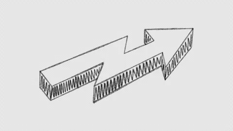Animated hand-drawn arrow 2 Stock Footage 261193016