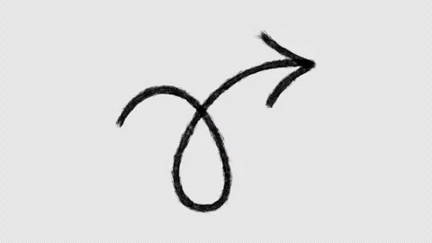 Animated hand-drawn arrow 4 Stock Footage 260942439