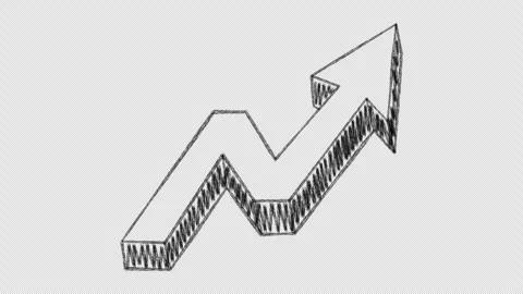 Animated hand-drawn arrow 6 Stock Footage 261193328