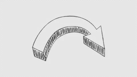 Animated hand-drawn arrow 7 Stock Footage 261193339