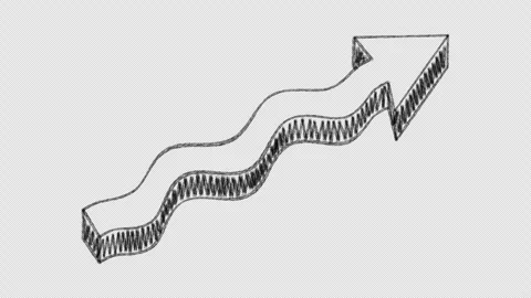 Animated hand-drawn arrow 8 Stock Footage 261193374
