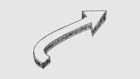 Animated hand-drawn arrow 9 Stock Footage 261193363