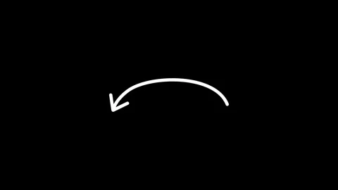 Animated Hand Drawn Arrow Line Element. Transparent Background. 4K Video. Stock Footage 301168642