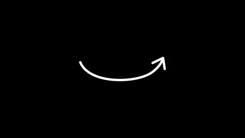 Animated Hand Drawn Arrow Line Element. Transparent Background. 4K Video. Video stock 301168646