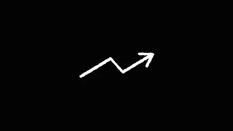 Animated hand drawn arrows indicating growth and downward trends. 4K Stock Footage 345426878