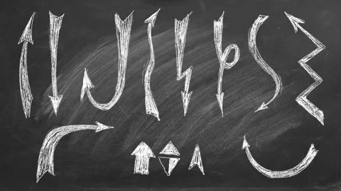 Animated Hand Drawn Arrows Pointer Set. Stock Footage 154007729