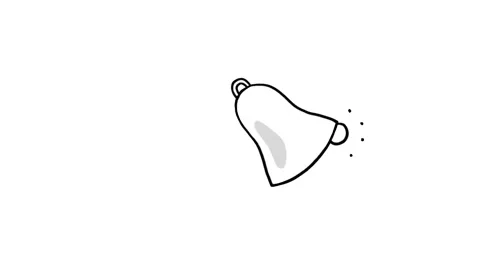 Animated hand drawn bell ringing. Stock Footage 117896449