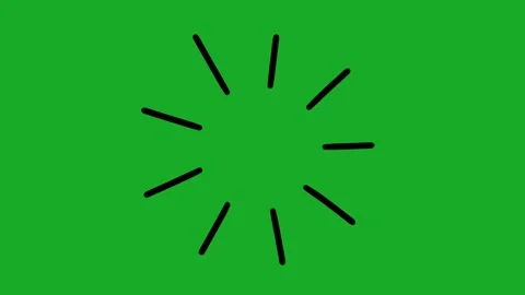 Animated Hand Drawn Black Line Burst Effect Green Screen Overlay Stock Footage 340531882
