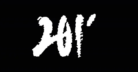 Animated Hand Drawn Calligraphy 2019 on Black Background Video stock 96574319