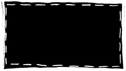 Animated Hand Drawn Chalk Rectangle Border Frame with Rough Brush Sketch Stock Footage 340274112