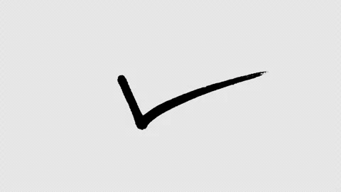Animated Hand Drawn Check Mark Tick Icon Motion Graphics Overlay Stock-Footage 347362596