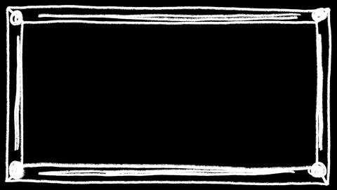 Animated Hand Drawn Decorative Sketch Border Frame with Pencil Corner Detail Stock Footage 340274120