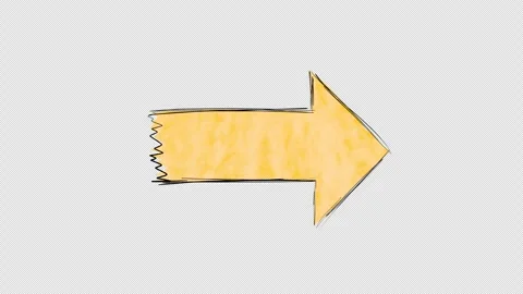 Animated hand drawn doodle arrow. Video clip with alpha channel. Stock-Footage 301071679
