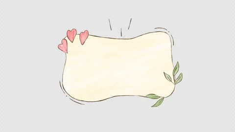 Animated hand drawn doodle frame. Video clip with alpha channel. Stock Footage 296113137