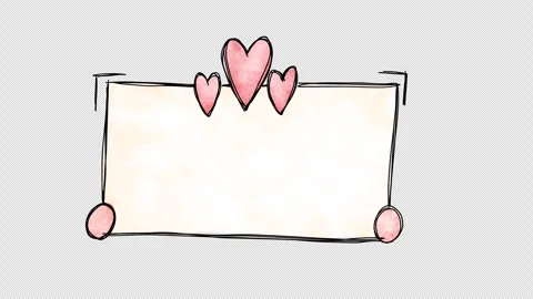Animated hand drawn doodle frame. Video clip with alpha channel. Stock Footage 296975621