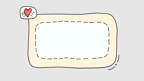 Animated hand drawn doodle frame. Video clip with alpha channel. Video stock 301072289