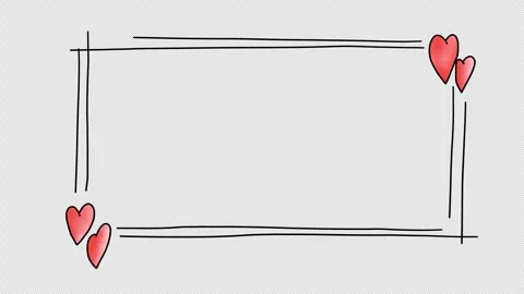 Animated hand drawn doodle frame. Video clip with alpha channel. Video stock 301072351