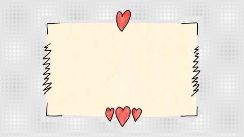 Animated hand drawn doodle frame. Video clip with alpha channel. Video stock 301072463