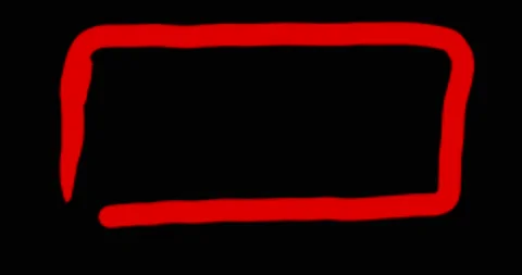 Animated hand drawn doodle red frame wit... | Stock Video | Pond5