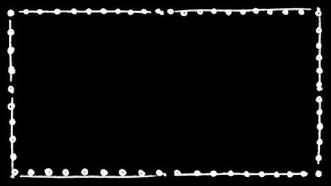 Animated Hand Drawn Dotted Border Frame with Pencil Sketch Outline Stock Footage 340274102