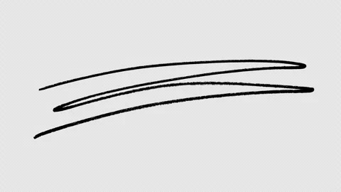 Animated Hand Drawn Double Underline Curved Line Motion Graphics Overlay Stock-Footage 347362647