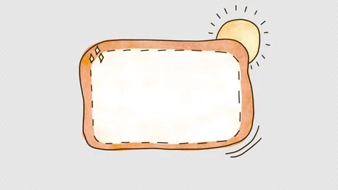 Animated hand drawn frame with doodle sun. Video clip with alpha channel. Video stock 301073226