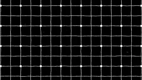 Animated Hand Drawn Grid Pattern on Black Background Stock Footage 308464377