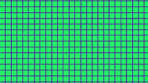 Animated hand-drawn grid texture video with purple and green colors. Stock Footage 315075646