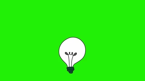 Animated Hand-Drawn Light Bulbs on Green Screen, Doodle Style, Idea Stock-Footage 320355726