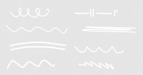 Animated Hand Drawn Lines set. Stock Footage 280990849