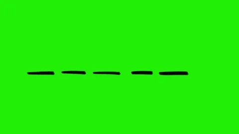 Animated Hand-Drawn Multiple Underlines or Dash Markers on Green Screen, Horizon Video stock 320355669