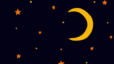 Animated Hand Drawn Night Sky With Stars... | Stock Video | Pond5