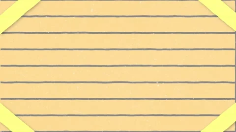 Animated Hand Drawn Notebook Paper Background with Tape in Soft Pastel Colors Stock Footage 308464398