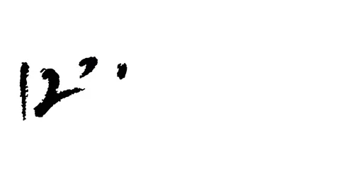 Animated Hand Drawn Numbers One to Zero Stock Footage 95830308